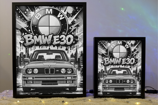 Prezent Dla Fana BMW E30 Lampka Nocna ObrazoLampka Front Czerwone 2