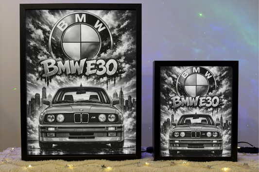 Prezent Dla Fana BMW E30 Lampka Nocna ObrazoLampka Front Czerwone 1