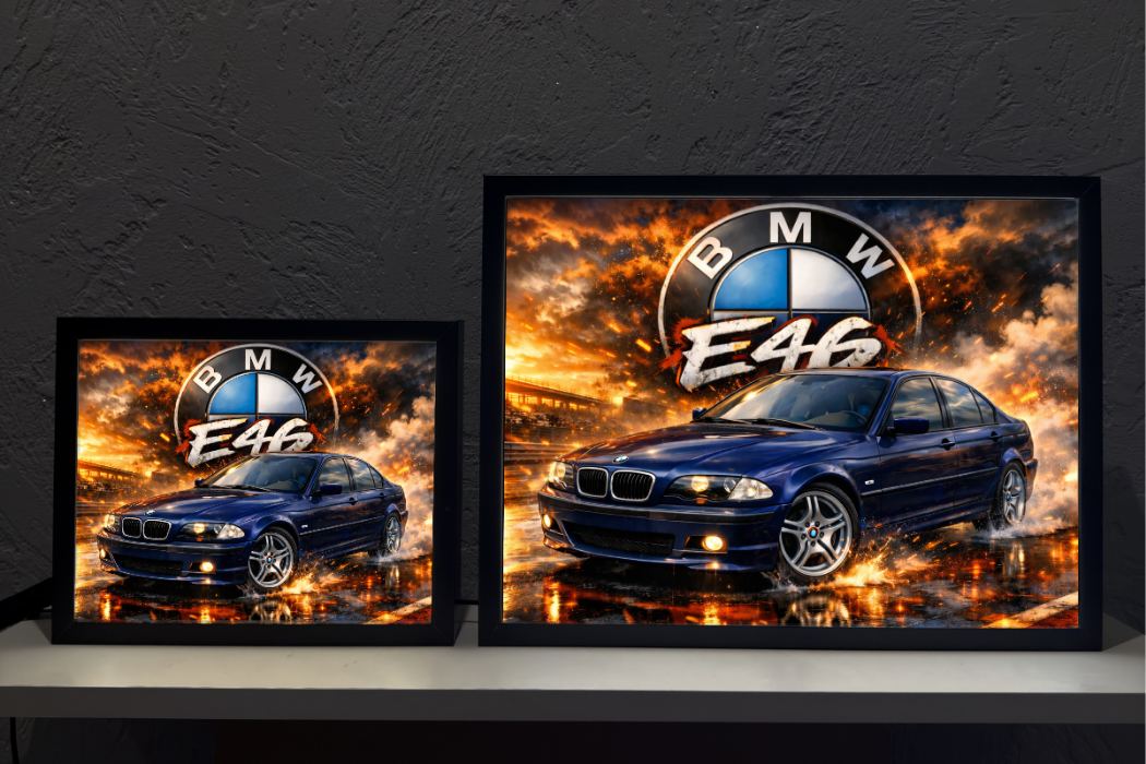 ObrazoLampka Prezent Lampka Nocna BMW e46 niebieskie 1