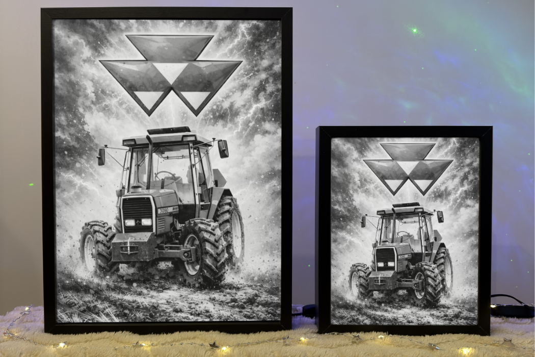 ObrazoLampka Traktor Massey Ferguson Prezent Obraz Podświetlany