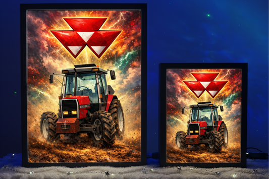 ObrazoLampka Traktor Massey Ferguson Prezent Obraz Podświetlany