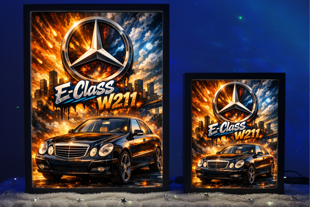 ObrazoLampka Prezent Lampka Nocna Mercedes E-Class W211 Czarny 1