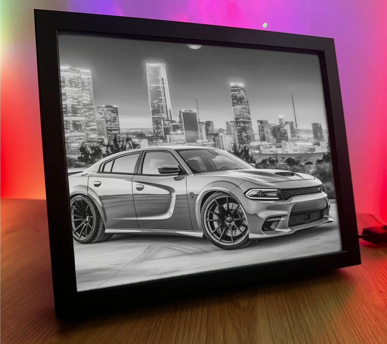 Obrazolampka Na prezent Dodge charger