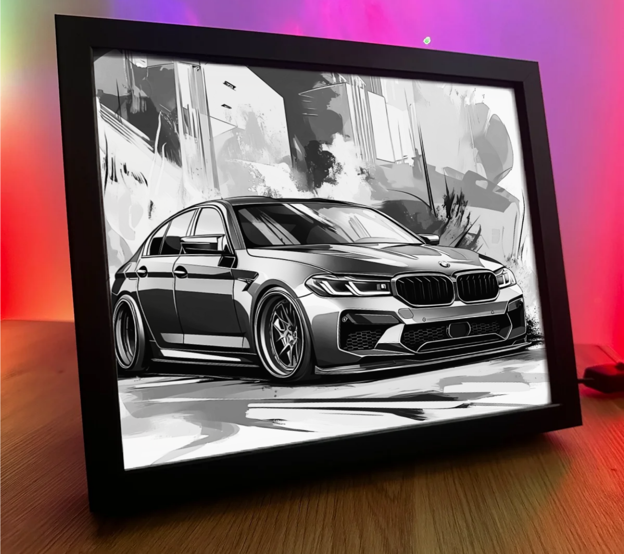 Obrazolampka Na prezent BMW czarne