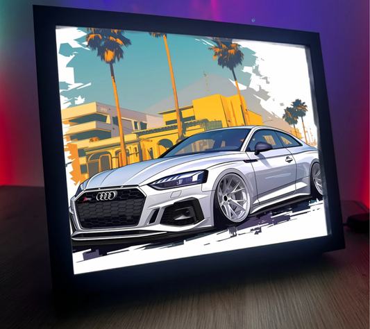 Obrazolampka Na prezent Audi srebrne