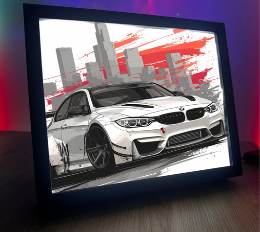 Obrazolampka Na prezent BMW Białe