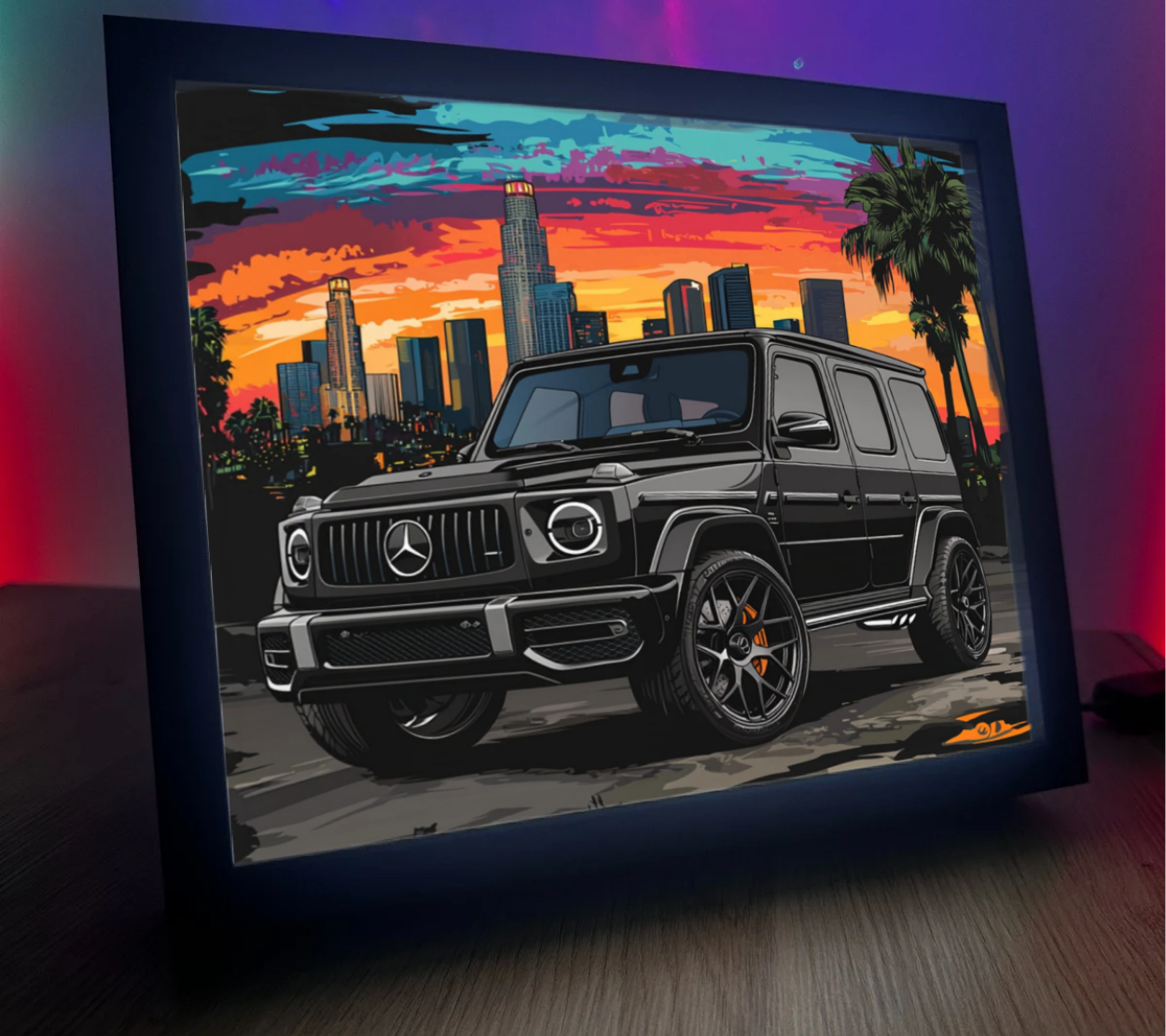 Obrazolampka Na prezent Mercedes G-klasa czarna
