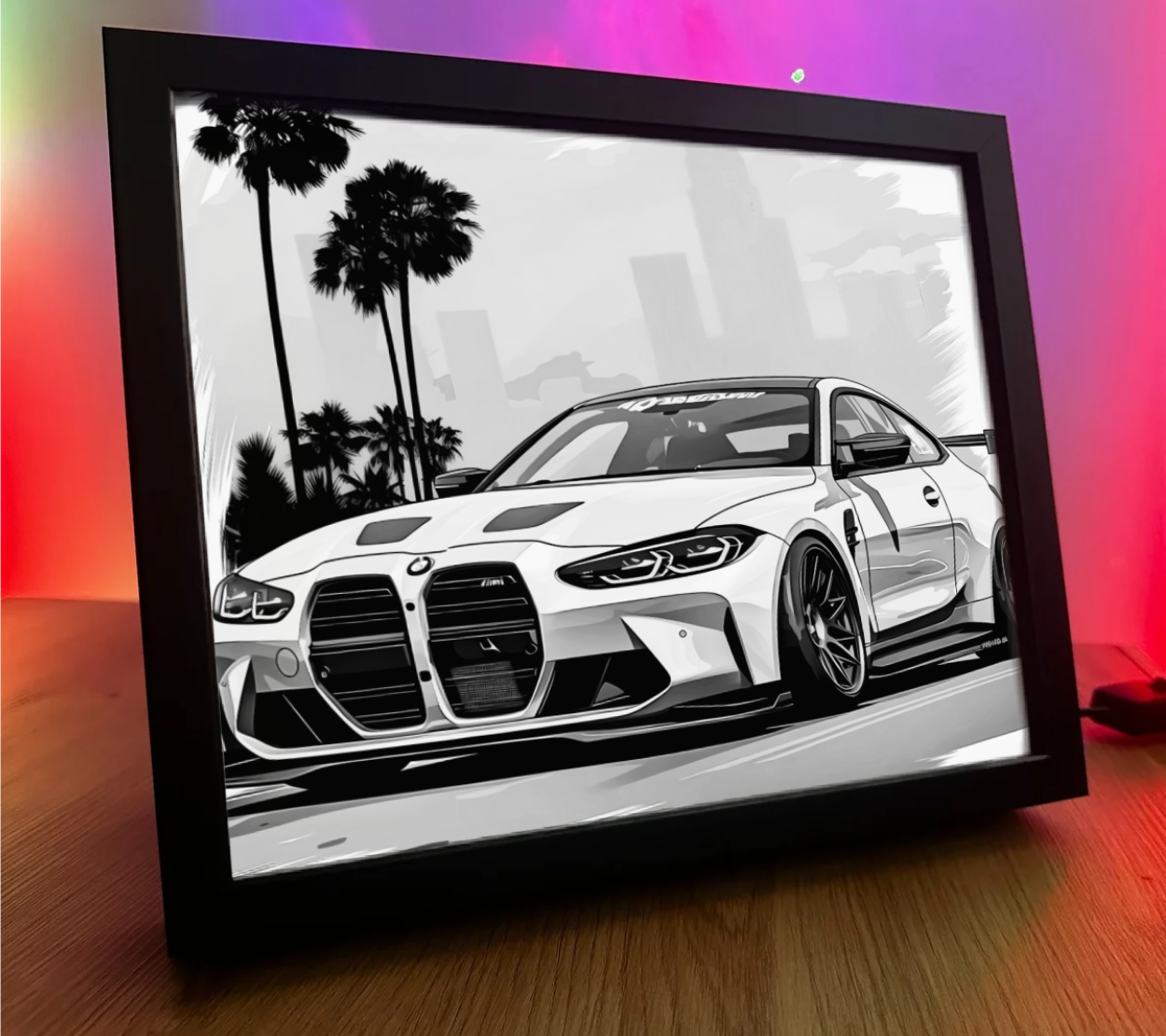 Obrazolampka Na prezent BMW dla fana marki obraz jak lampka