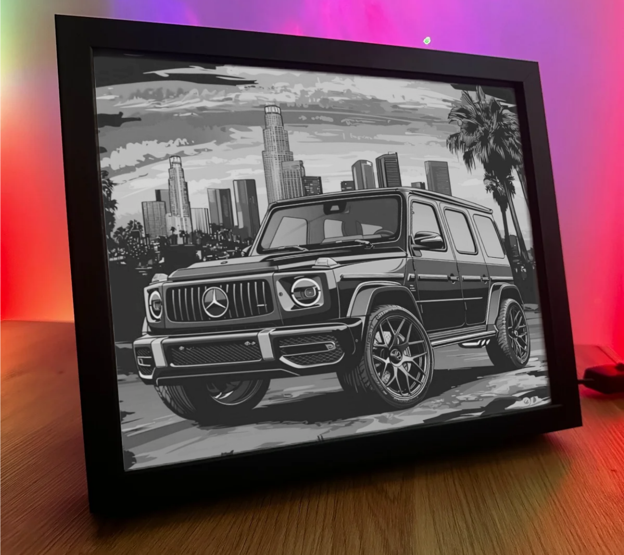 Obrazolampka Na prezent Mercedes G-klasa czarna