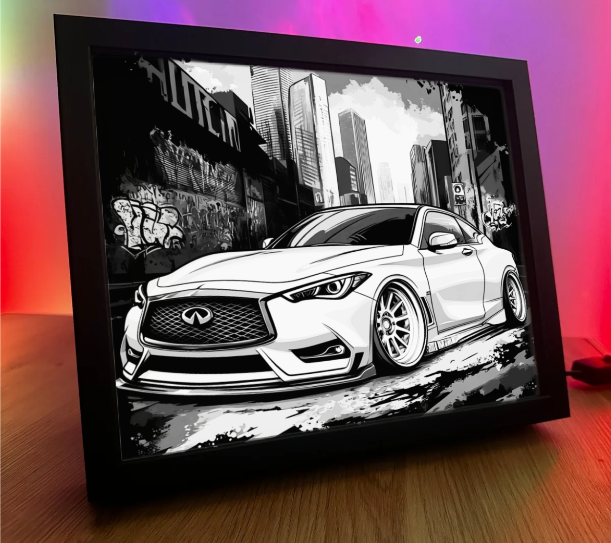 Obrazolampka Na prezent Infinity Białe