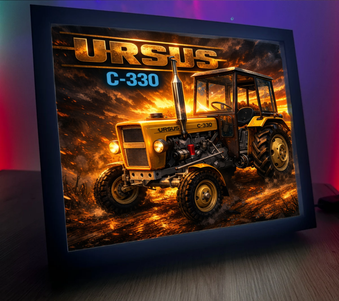 ObrazoLampka Traktor Ursus C-330 żółty 2