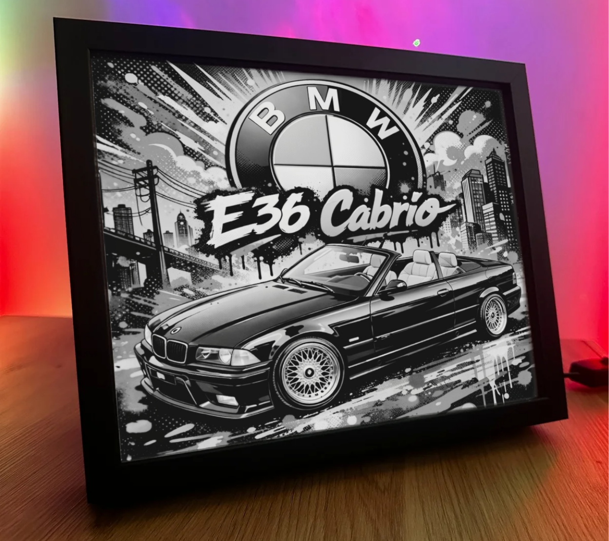 ObrazoLampka BMW E36 Cabrio Czarne 2