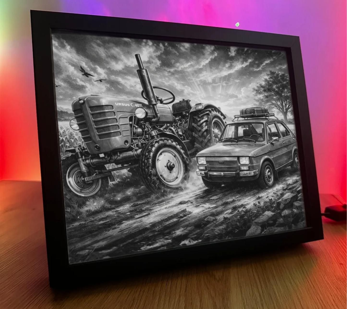 ObrazoLampka Traktor Ursus C-4011 & Fiat 126p 2