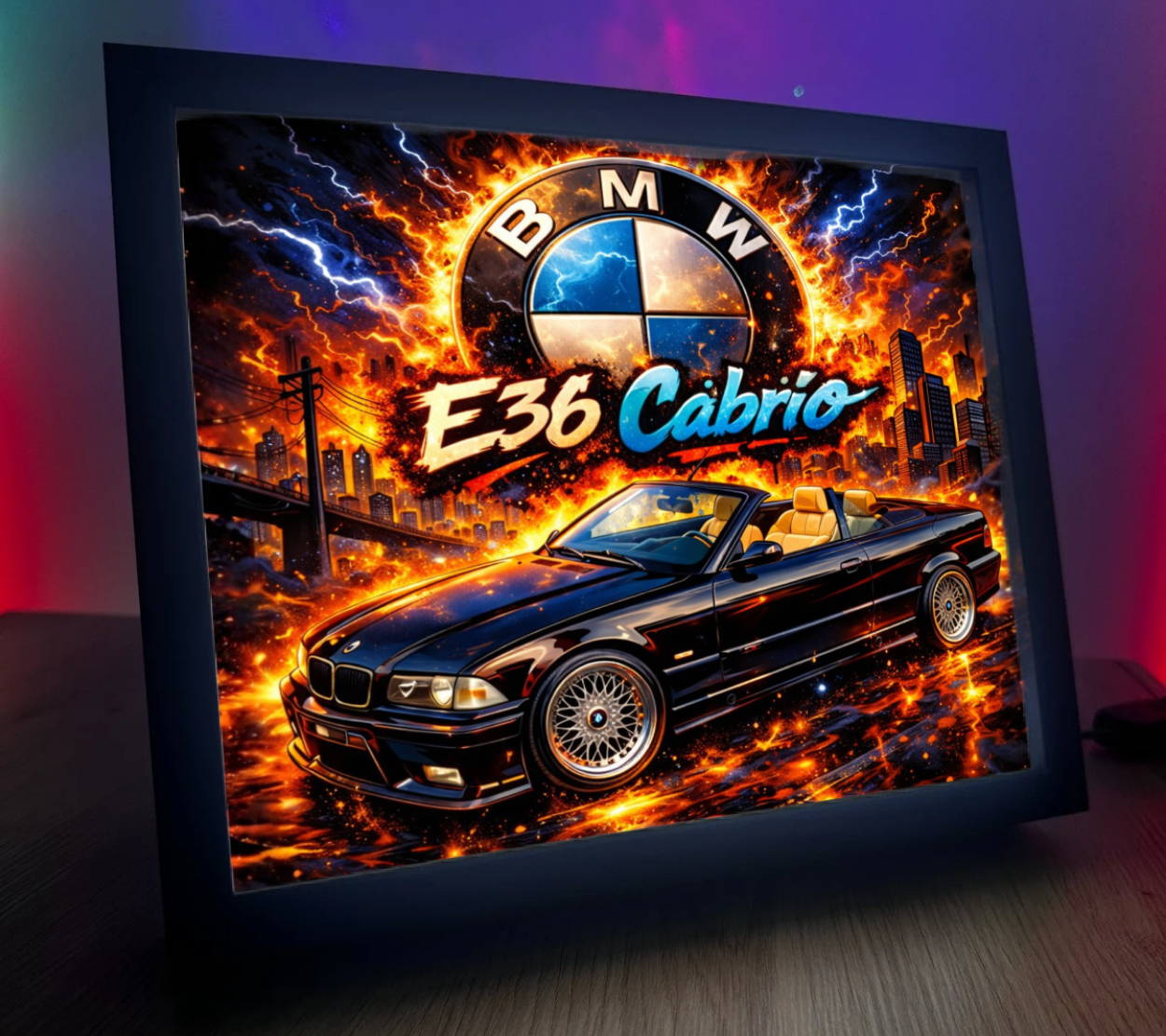 ObrazoLampka BMW E36 Cabrio Czarne 1