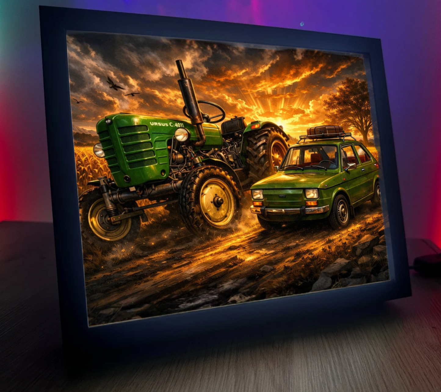 ObrazoLampka Traktor Ursus C-4011 & Fiat 126p 2