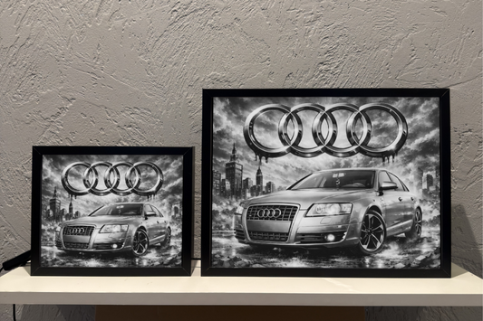 ObrazoLampka Prezent Lampka Nocna Audi A6 C6 srebrne 1