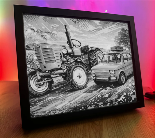 ObrazoLampka Traktor Ursus C-4011 & Fiat 126p 1