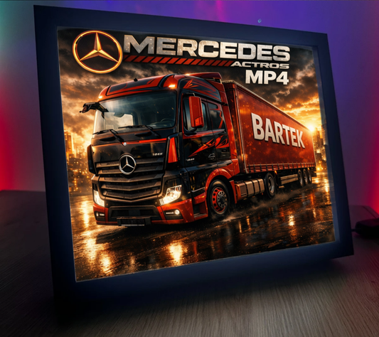 ObrazoLampka Mercedes Actros MP4 własny napis 2