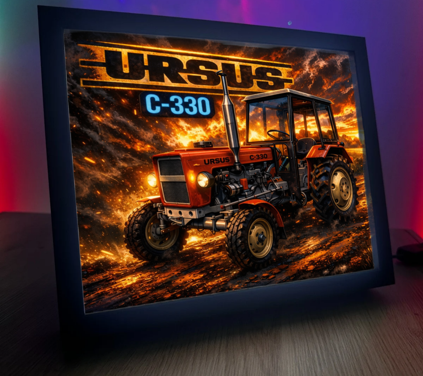 ObrazoLampka Traktor Ursus C-330 czerwony 2