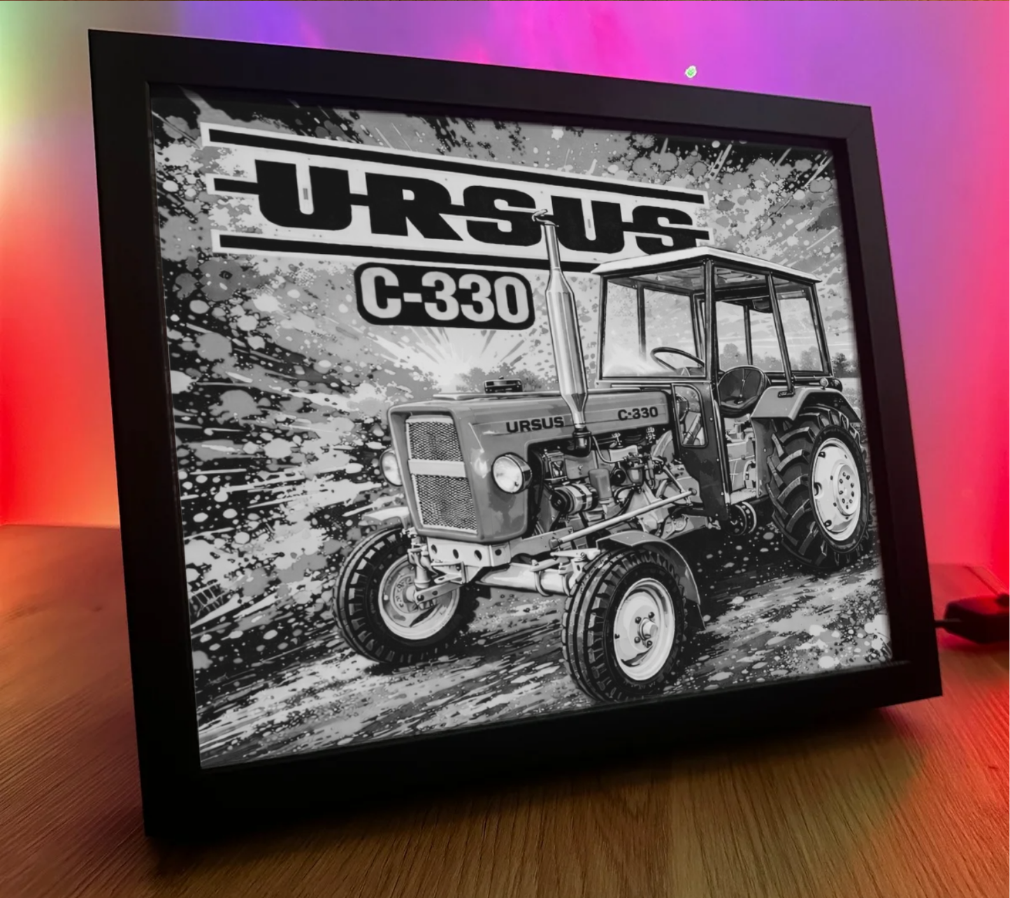 ObrazoLampka Traktor Ursus C-330 czerwony 1