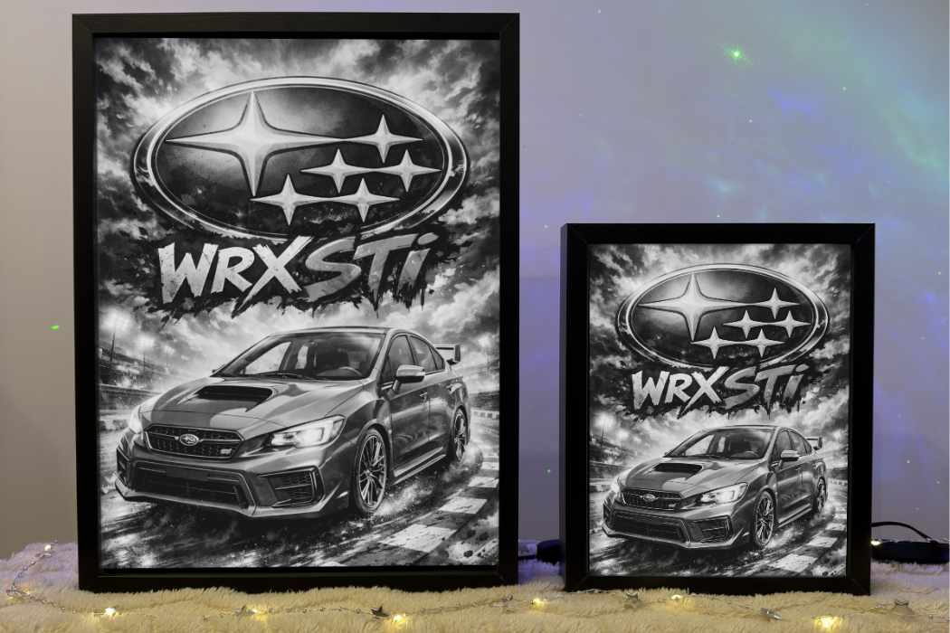 Subaru WRX STI Niebieskie Prezent Lampka Nocna ObrazoLampka 2