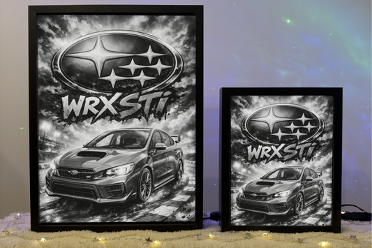 Subaru WRX STI Niebieskie Prezent Lampka Nocna ObrazoLampka 2