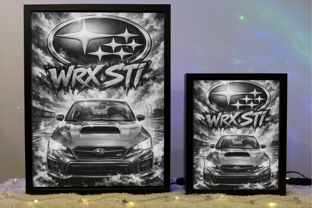 Subaru WRX STI Niebieskie Prezent Lampka Nocna ObrazoLampka 3