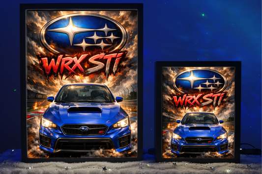 Subaru WRX STI Niebieskie Prezent Lampka Nocna ObrazoLampka 3