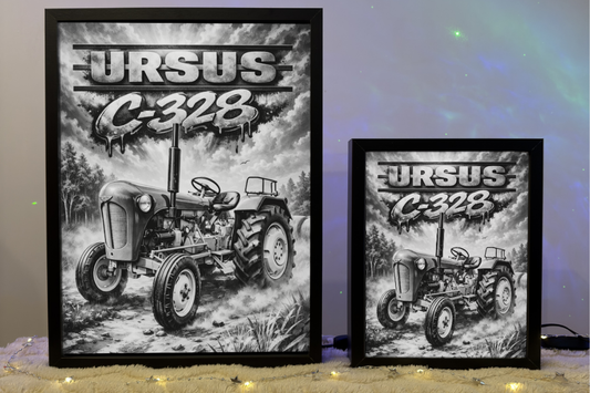 Traktor Ursus C328 Zielony Lampka Nocna Pomysł na Prezent Obrazolampka 1