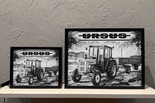ObrazoLampka Traktor Ursus z przyczepą 1