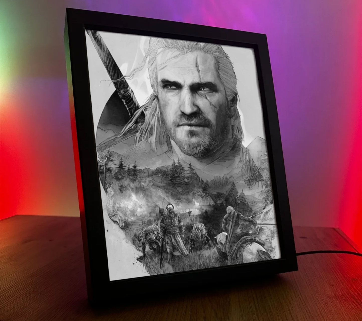 Obrazo Lampka Wiedźmin The Witcher pomysł na prezent 8